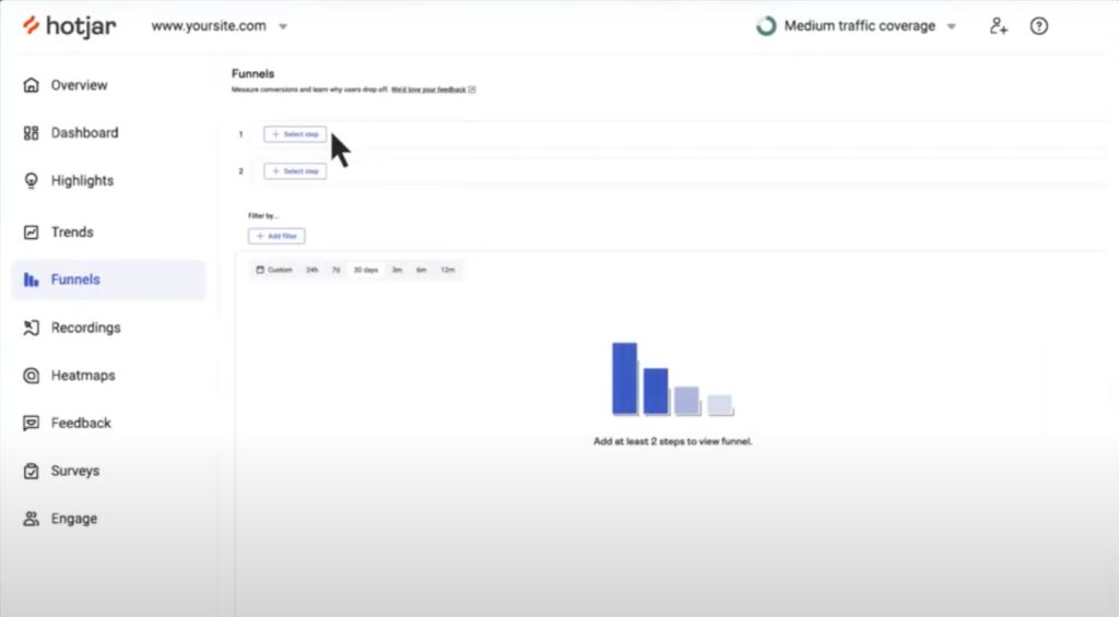 Hotjar’s Funnels tool