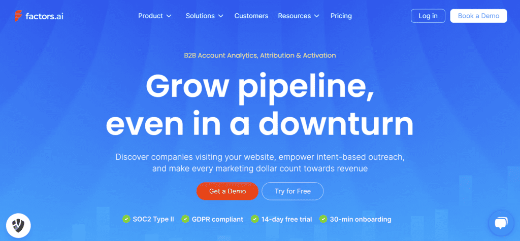 Factors.ai homepage